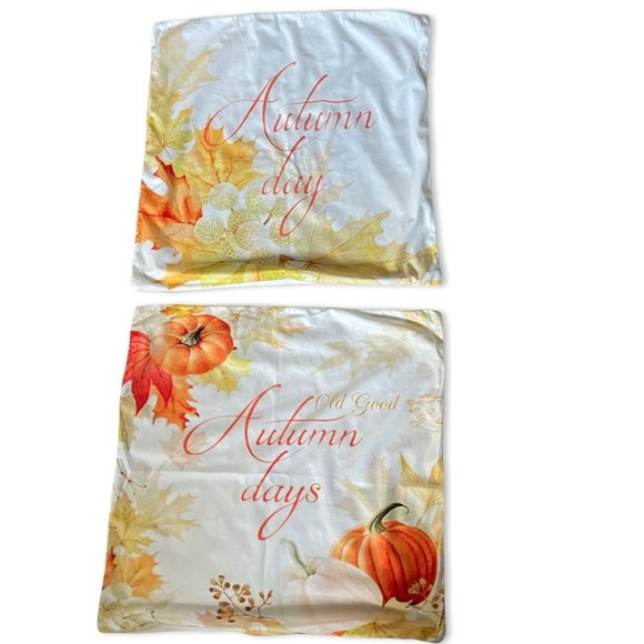 Fall Throw Pillows Other - x2 Fall Autumn Throw Pillow Covers